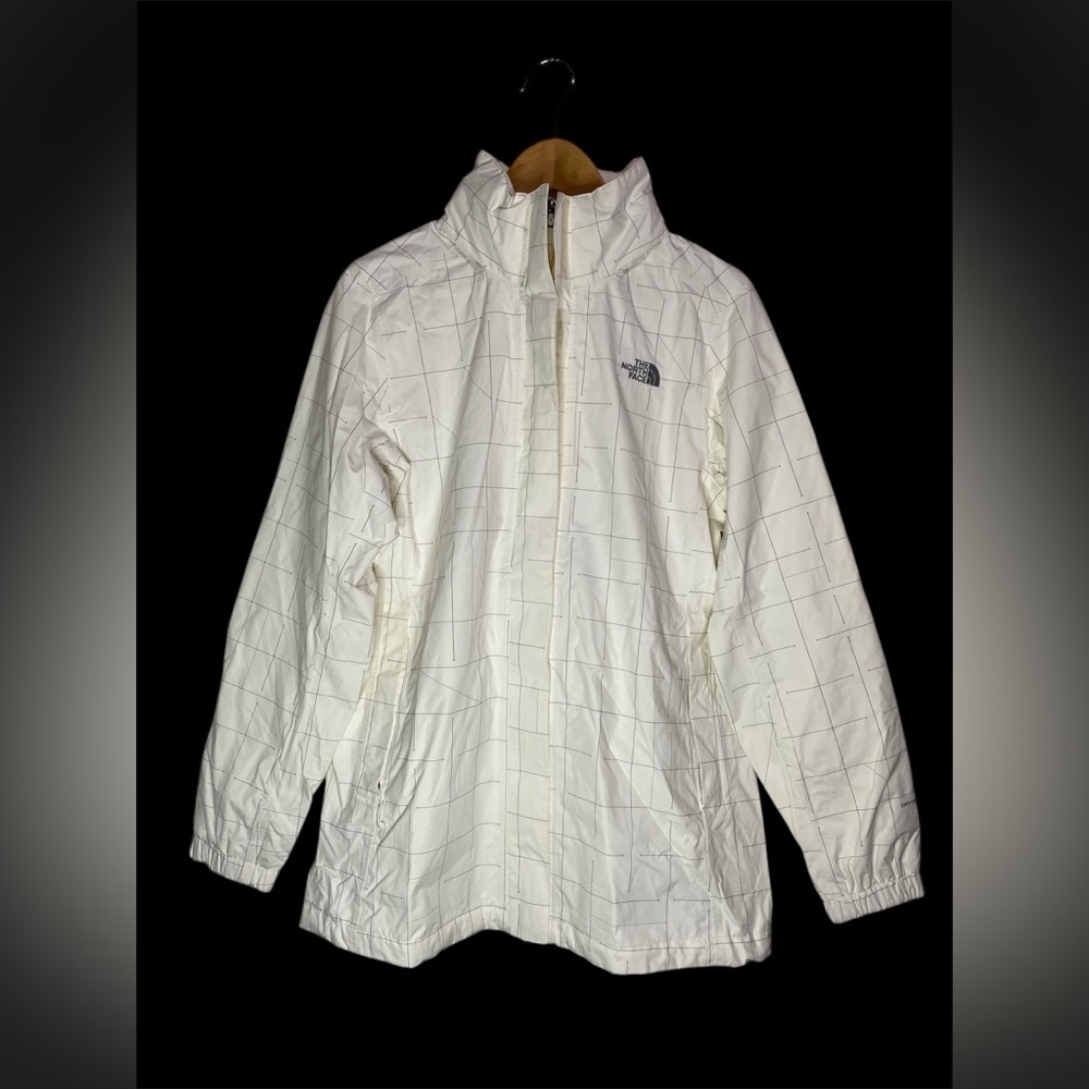 The North Face Women’s Hooded White Windbreaker Rain Jacket M